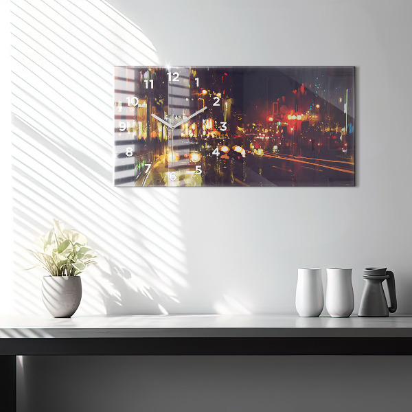 Vízszintes üvegóra Festett város