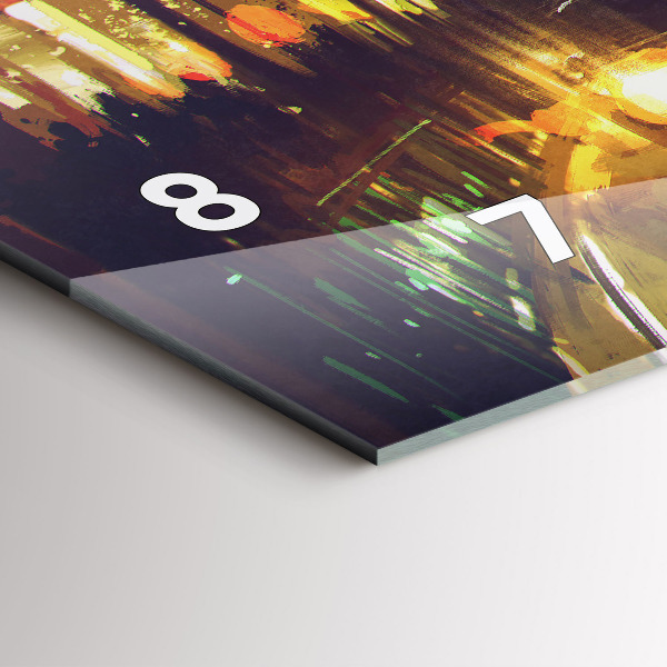 Vízszintes üvegóra Festett város