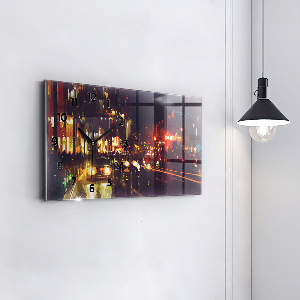 Vízszintes üvegóra Festett város