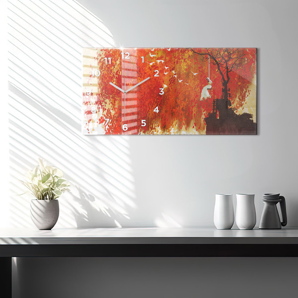 Vízszintes üvegóra Menyasszony ősszel