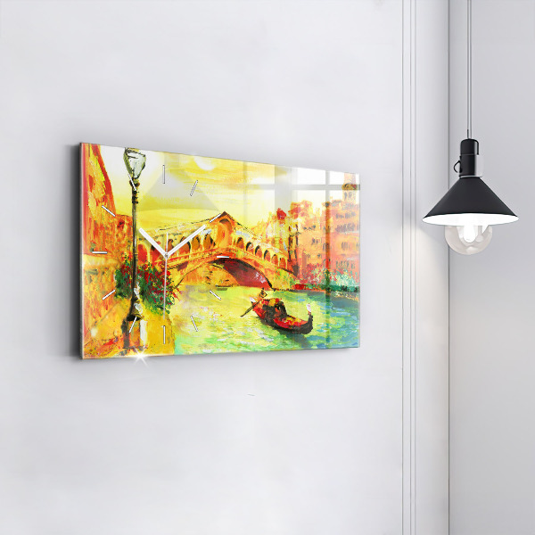 Vízszintes üvegóra Velence Rialto híd