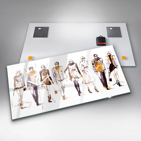 Vízszintes üvegóra Nő és férfi