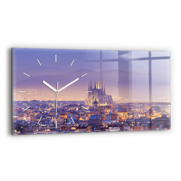 Vízszintes üvegóra Kilátás Barcelona