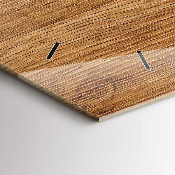 Vízszintes üvegóra Világos fa