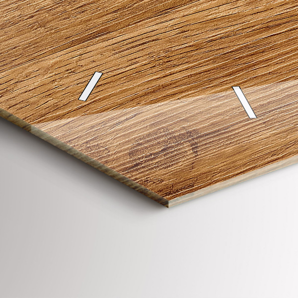 Vízszintes üvegóra Világos fa