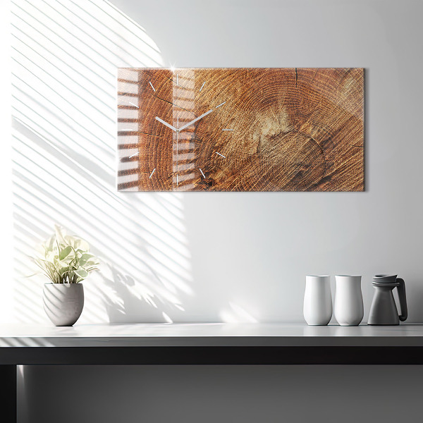 Vízszintes üvegóra Öreg fatönk