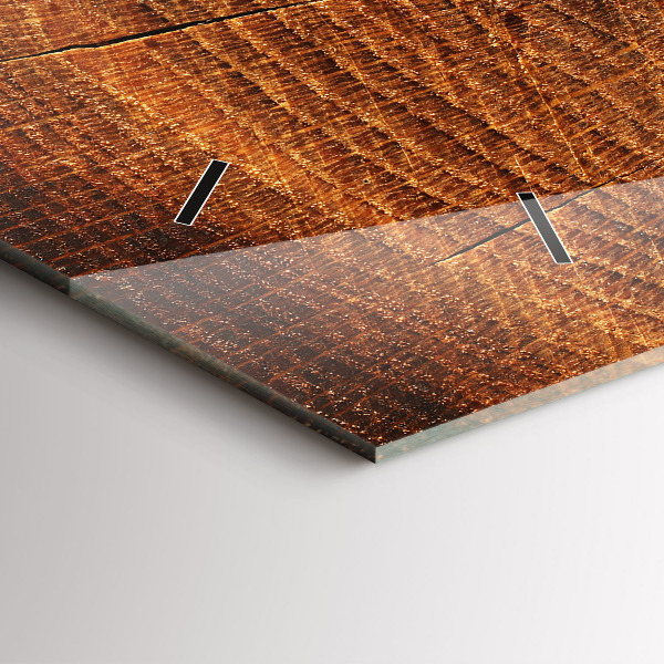 Vízszintes üvegóra Öreg fatönk