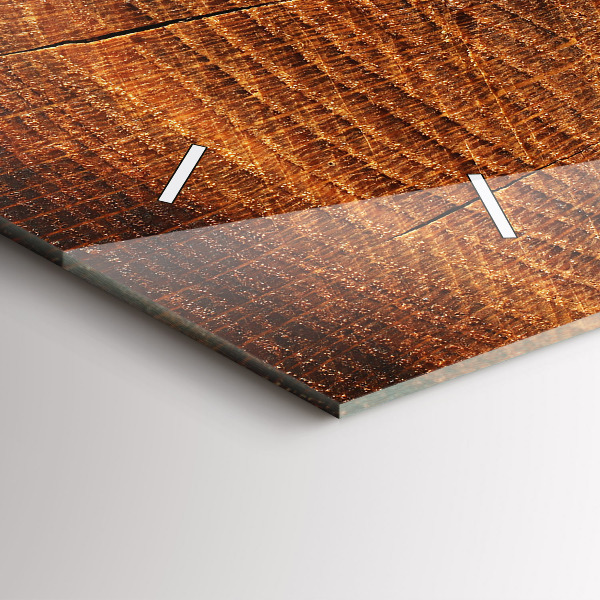 Vízszintes üvegóra Öreg fatönk