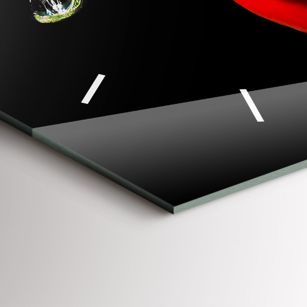 Vízszintes üvegóra Paprika vízben