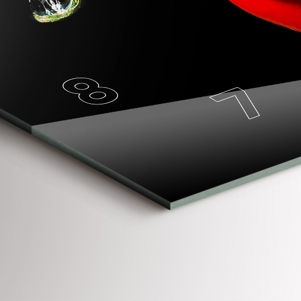 Vízszintes üvegóra Paprika vízben