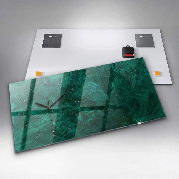 Vízszintes üvegóra Smaragd fal