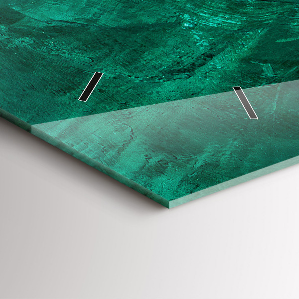 Vízszintes üvegóra Smaragd fal