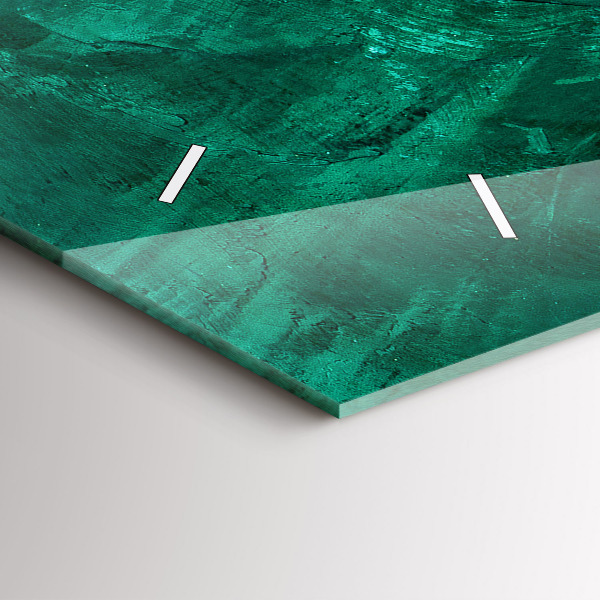 Vízszintes üvegóra Smaragd fal