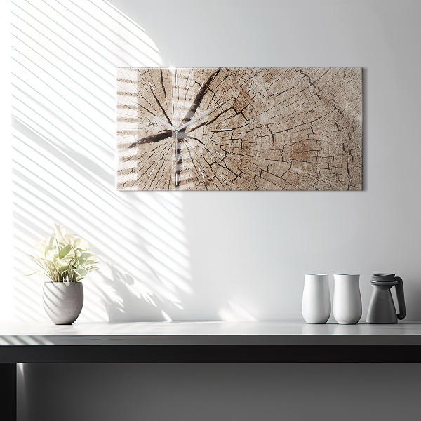 Vízszintes üvegóra Régi fa tuskó