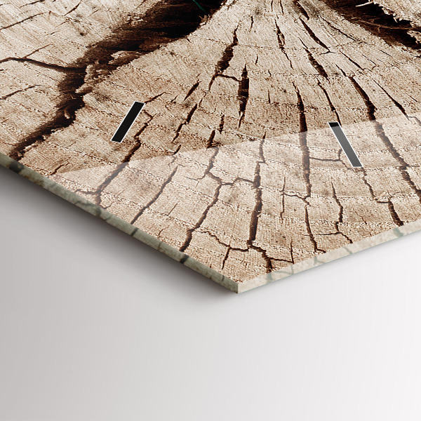 Vízszintes üvegóra Régi fa tuskó