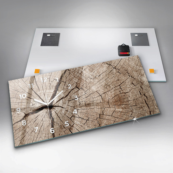 Vízszintes üvegóra Régi fa tuskó