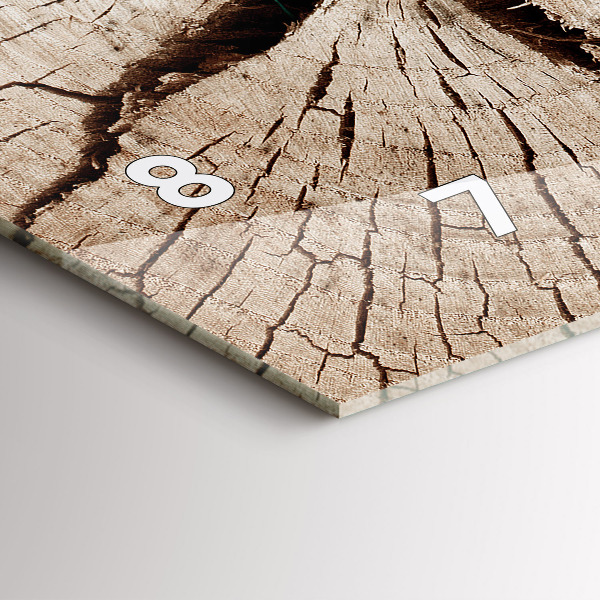 Vízszintes üvegóra Régi fa tuskó