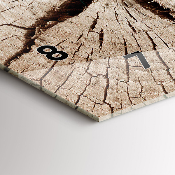 Vízszintes üvegóra Régi fa tuskó