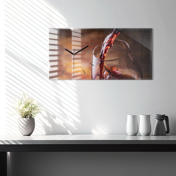 Vízszintes üvegóra Egy pohár bor