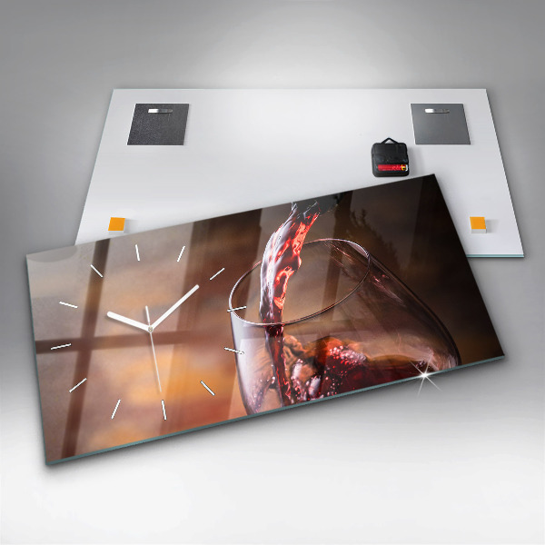 Vízszintes üvegóra Egy pohár bor