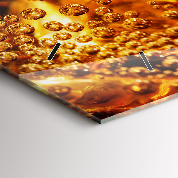 Vízszintes üvegóra Közeli kép az italról