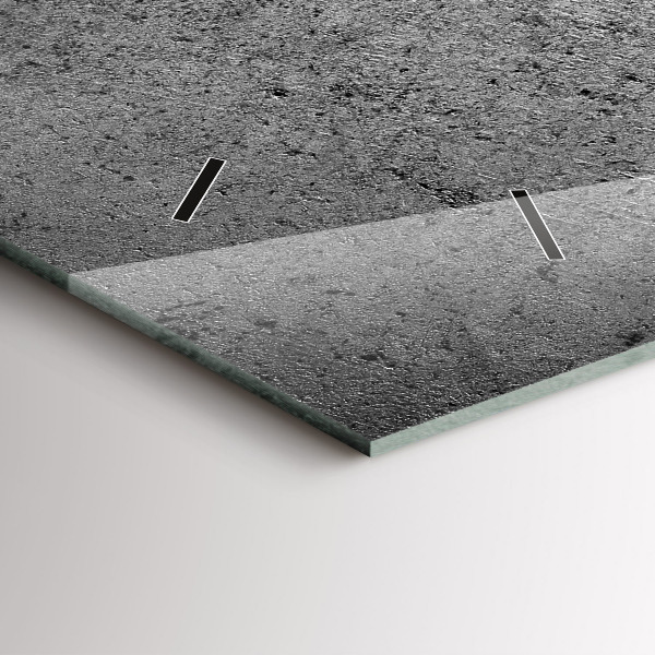 Vízszintes üvegóra Ipari fal