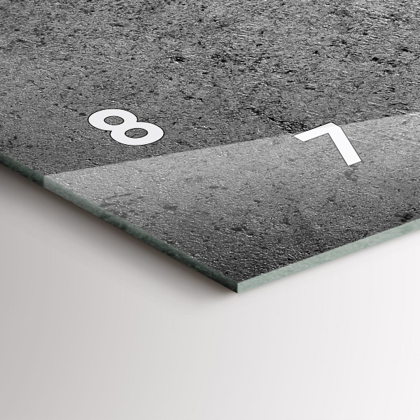 Vízszintes üvegóra Ipari fal