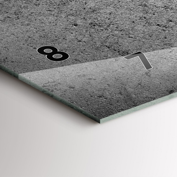 Vízszintes üvegóra Ipari fal