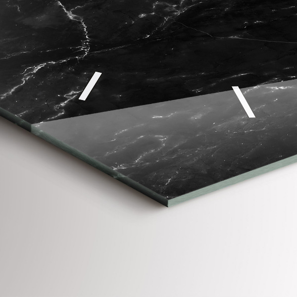 Vízszintes üvegóra Fekete márvány
