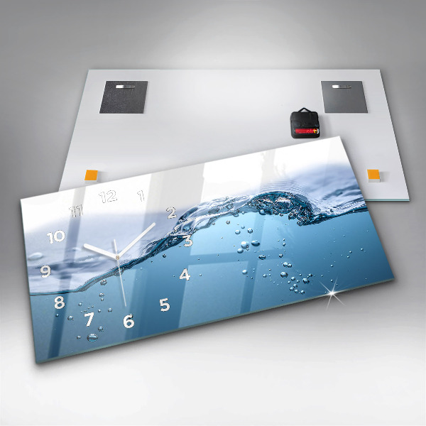 Vízszintes üvegóra Közeli kép a vízről