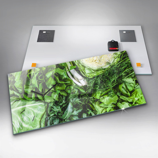 Vízszintes üvegóra Zöld zöldségek
