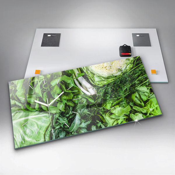 Vízszintes üvegóra Zöld zöldségek