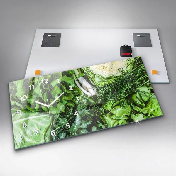 Vízszintes üvegóra Zöld zöldségek