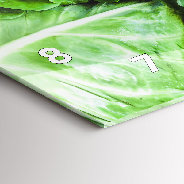 Vízszintes üvegóra Zöld zöldségek