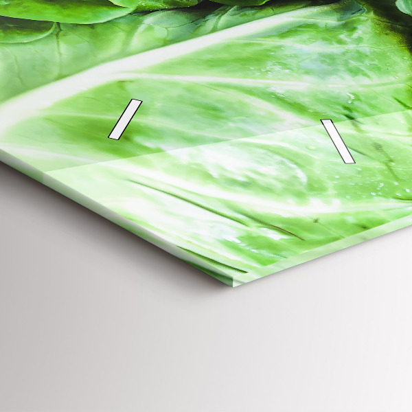 Vízszintes üvegóra Zöld zöldségek