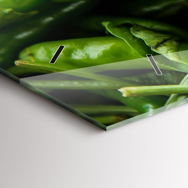 Vízszintes üvegóra Zöld bors