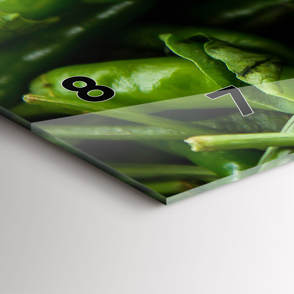 Vízszintes üvegóra Zöld bors