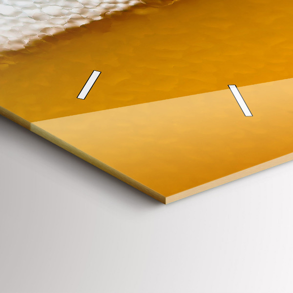 Vízszintes üvegóra Közeli kép a sörről