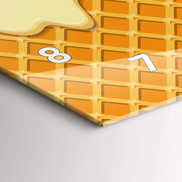 Vízszintes üvegóra Gofri és fagylalt