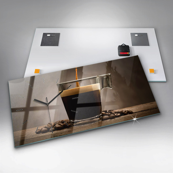 Vízszintes üvegóra Egy csésze kávét