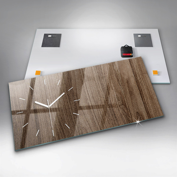 Vízszintes üvegóra Sötét fa