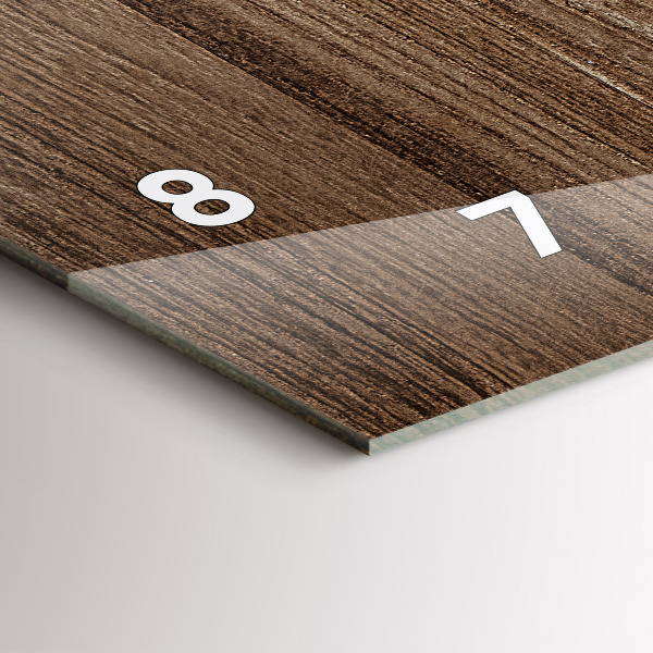 Vízszintes üvegóra Sötét fa