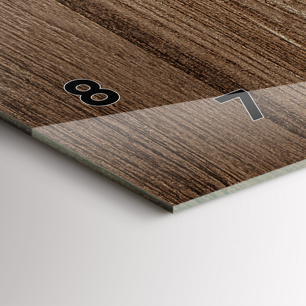 Vízszintes üvegóra Sötét fa