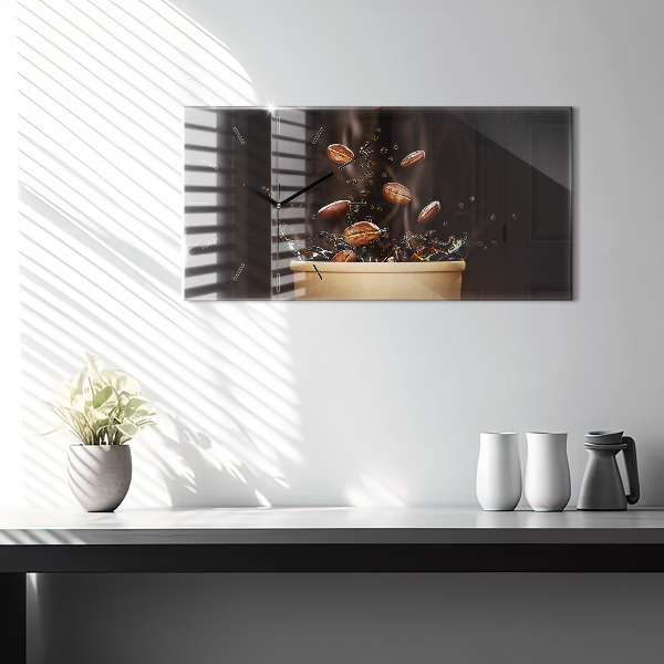 Vízszintes üvegóra Forró kávé