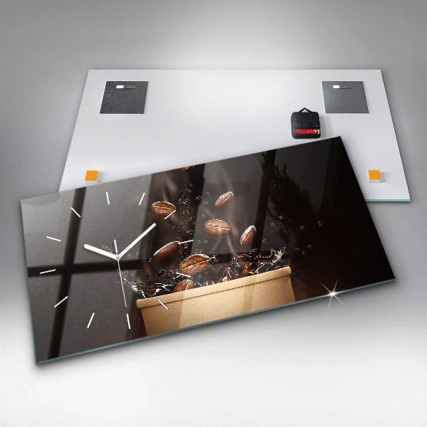 Vízszintes üvegóra Forró kávé