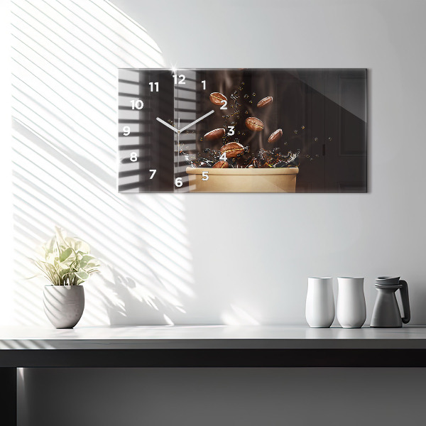 Vízszintes üvegóra Forró kávé