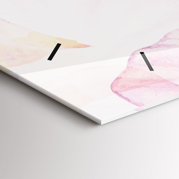 Vízszintes üvegóra Akvarell szirmok