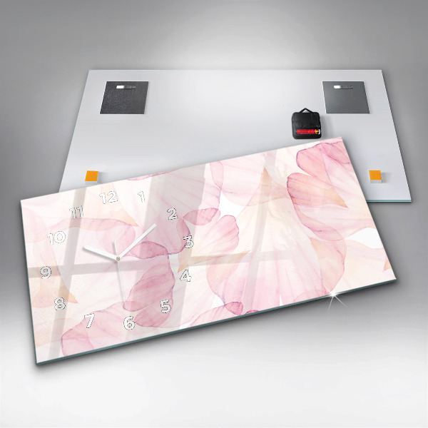 Vízszintes üvegóra Akvarell szirmok