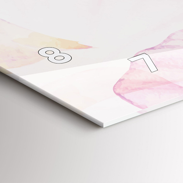 Vízszintes üvegóra Akvarell szirmok