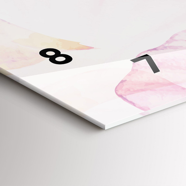 Vízszintes üvegóra Akvarell szirmok